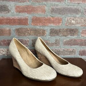 Elegant Cream Wedge Heels